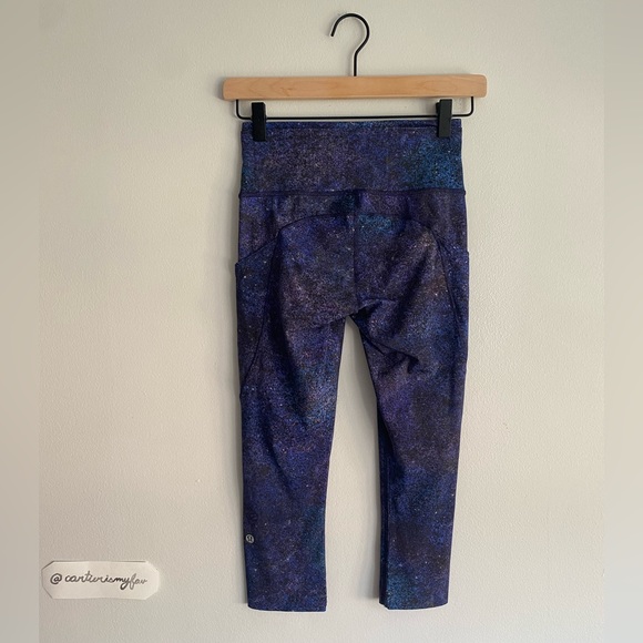 Lululemon Fast & Free High-Rise Crop II Nulux Polar Lights Blue - Size 4, 19” - Picture 3 of 16